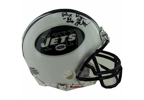 Rex Ryan New York Jets Replica Mini Helmet w/ "Go Jets" Insc. (Steiner Sports COA)
